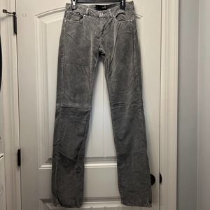 Love Moschino Women's Soft Regular Waist Straight‎ Leg Corduroy Size 29 Gray